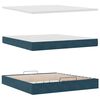 VidaXL Cadre de lit ottoman avec matelas bleu fonc&eacute; 180x200 cm velours