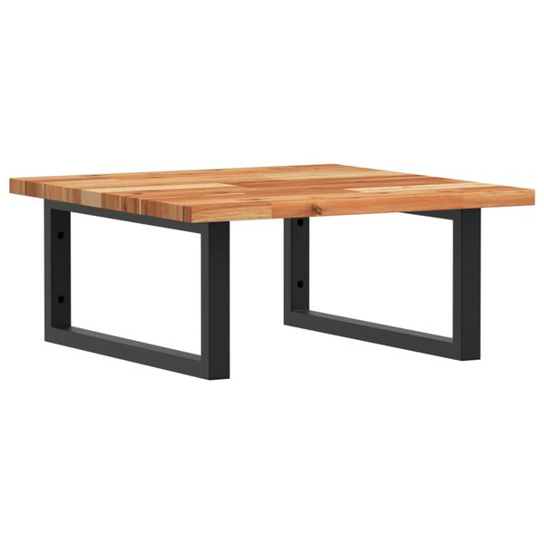 vidaXL &Eacute;tag&egrave;re de vasque murale acier et bois massif d'acacia