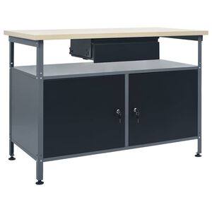 vidaXL &Eacute;tabli Noir 120x60x85 cm Acier