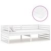 vidaXL Lit de repos avec matelas 90x200 cm Blanc Bois de pin massif