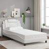 vidaXL Cadre de lit Viana sans matelas blanc 100x200 cm similicuir