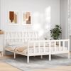 vidaXL Cadre de lit sans matelas blanc bois de pin massif