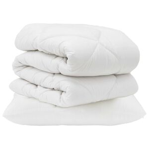 vidaXL Ensemble de Duvet avec oreiller 2 pcs Blanc Microfibre