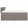 vidaXL Sommier &agrave; lattes de lit avec matelas Taupe 180x200 cm Tissu