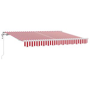 vidaXL Auvent R&eacute;tractable Rouge 250 x 200 cm tissu