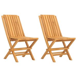vidaXL Chaises pliantes (lot de 2) 47 x 47 x 89 cm, bois massif de teck