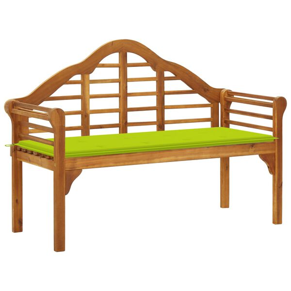 vidaXL Banc de jardin avec coussin 135 cm Bois d'acacia massif