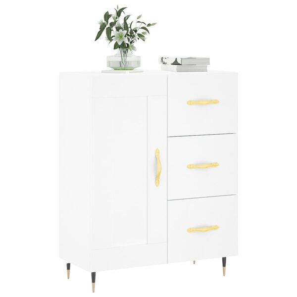 vidaXL Buffet blanc 69,5x34x90 cm bois d'ing&eacute;nierie