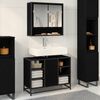 vidaXL Ensemble de mobilier de salle de bain 2 pcs Ch&ecirc;ne noir