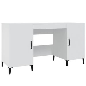 vidaXL Bureau Blanc 140x50x75 cm Bois d'ing&eacute;nierie