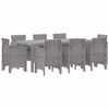 vidaXL Ensemble de salle &agrave; manger pour jardin 9 pcs Gris clair