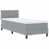 vidaXL Lit &agrave; ressorts avec matelas Gris clair 80 x 200 cm tissu