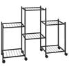 vidaXL Jardini&egrave;re avec roues 83x25x63,5 cm Noir Fer