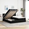VidaXL Cadre de lit ottoman avec matelas noir 200x200cm tissu