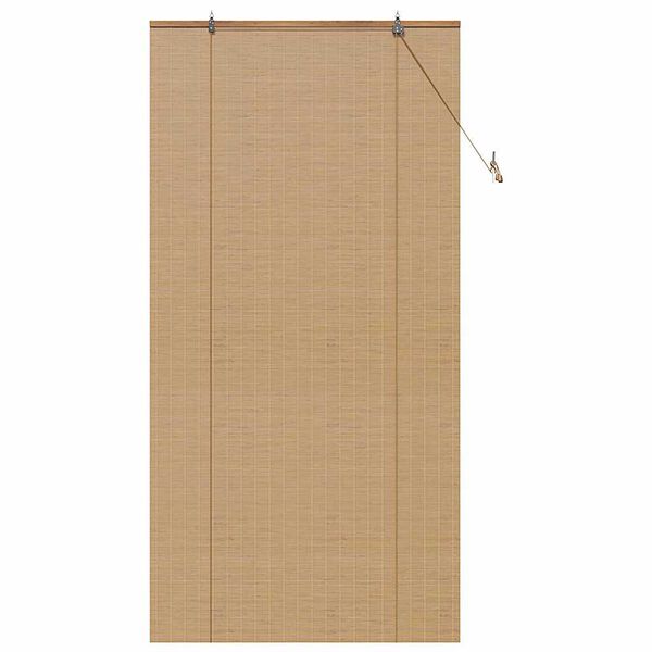 vidaXL Store enrouleur avec des rideaux Marron 120 x 220 cm Bambou