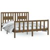 vidaXL Cadre de lit sans matelas marron bois massif