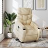 vidaXL Fauteuil inclinable Cr&egrave;me Tissu