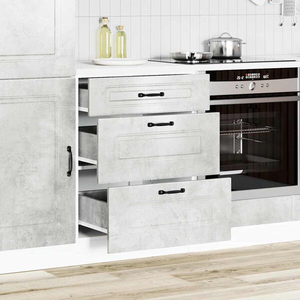 vidaXL Armoire de cuisine Kalmar gris b&eacute;ton bois d'ing&eacute;nierie