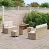 vidaXL Ensemble de canap&eacute; de jardin avec coussin 8 pcs Beige et cr&egrave;me
