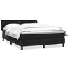 vidaXL Sommier &agrave; lattes de lit avec matelas noir 140x210 cm velours