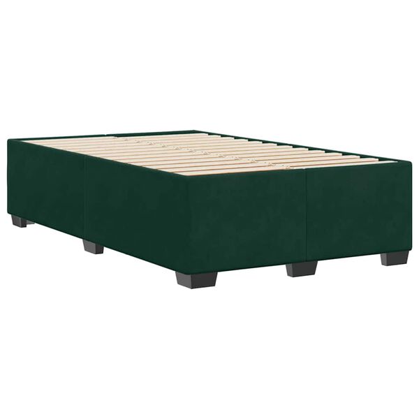 vidaXL Cadre de lit sans matelas vert fonc&eacute; 120x190 cm velours