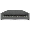 vidaXL Lit de jour avec gigogne sans matelas gris foncé 90x190 cm