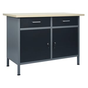 vidaXL &Eacute;tabli Noir 120x60x85 cm Acier