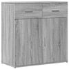 vidaXL Buffets 2 pcs sonoma gris 79x38x80 cm bois d'ing&eacute;nierie