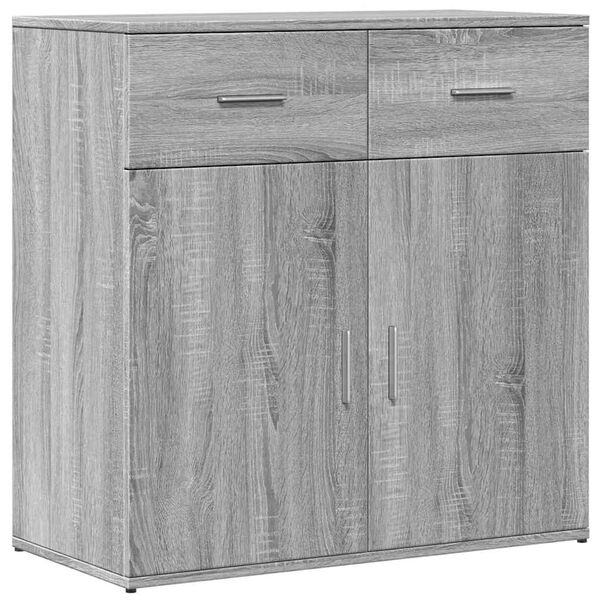 vidaXL Buffets 2 pcs sonoma gris 79x38x80 cm bois d'ing&eacute;nierie