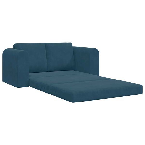 vidaXL Canap&eacute;-Lit 60cm Bleu Velours
