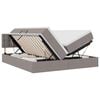 vidaXL Lit de Rangement 2 pi&egrave;ces Taupe Cuir synth&eacute;tique