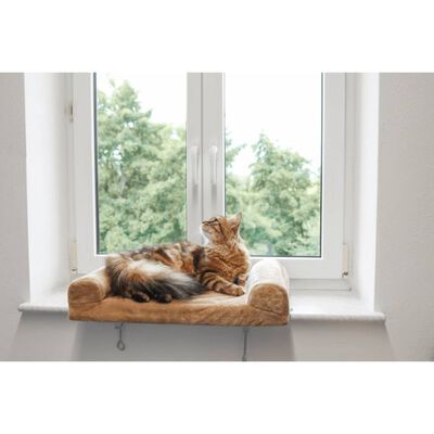 Kerbl Lit de rebord de fenêtre pour chats Beige 36 x 56 cm 82656