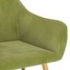 vidaXL Chaises &agrave; manger lot de 2 vert clair velours