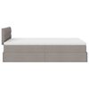 VidaXL Cadre de lit ottoman avec matelas taupe 120x190 cm tissu