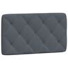 vidaXL Coussin de t&ecirc;te de lit gris fonc&eacute; 90 cm velours