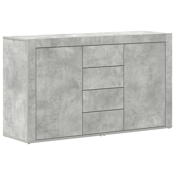 vidaXL Buffet Gris b&eacute;ton 120 x 36 x 69 cm Bois d'ing&eacute;nierie