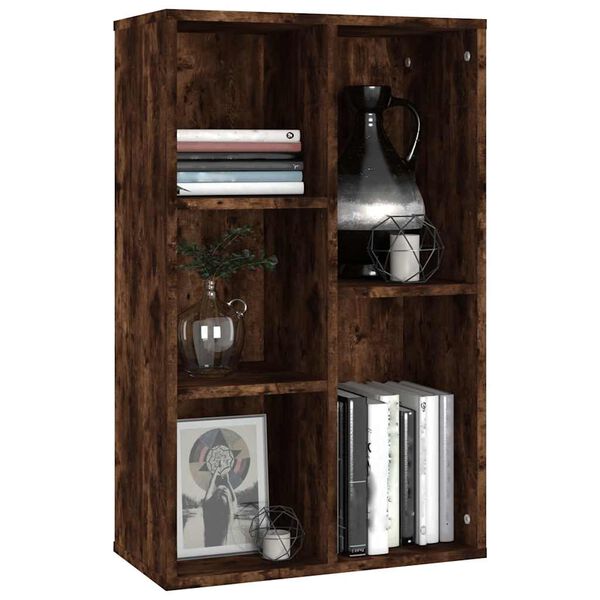 vidaXL Bibliothèque/Buffet chêne fumé 50x25x80 cm bois d'ingénierie