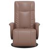 vidaXL Fauteuil inclinable avec repose-pieds marron similicuir
