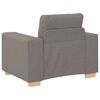 vidaXL Canap&eacute; 3 pcs Taupe 221 x 80 x 80 cm Tissu en lin m&eacute;lang&eacute;