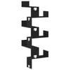 vidaXL &Eacute;tag&egrave;re d'angle murale avec &eacute;tag&egrave;re Ch&ecirc;ne noir 45 x 45 x 147 cm