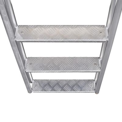 Échelle de quai avec cadre en aluminium et des marches antidérapantes