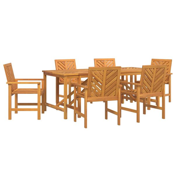 vidaXL Ensemble de salle à manger pour jardin 7 pcs Marron