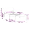 vidaXL Cadre de lit avec t&ecirc;te de lit Marron 90 x 200 cm Pin massif