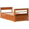vidaXL Cadre de lit sans matelas cire marron 90x200 cm bois pin massif
