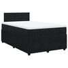 vidaXL Sommier &agrave; lattes de lit avec matelas noir 120x190 cm velours
