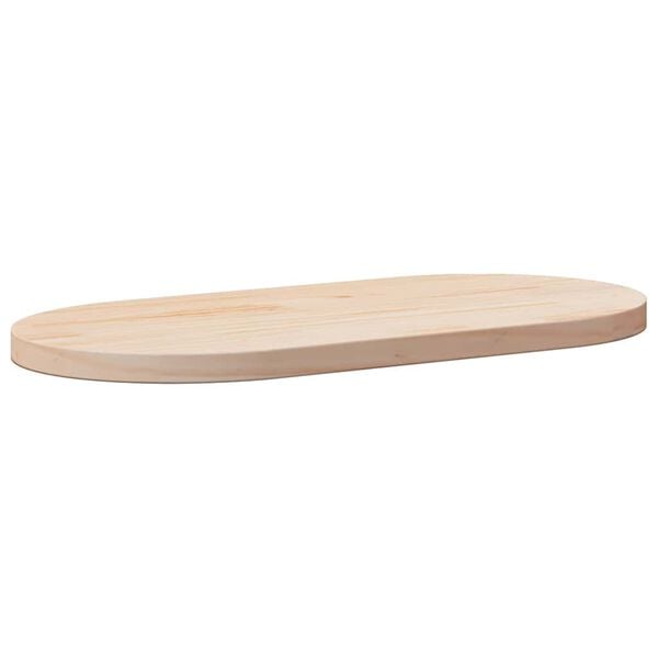 vidaXL Plateau de table 90x45x2,5 cm Bois massif Pin Ovale