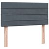 vidaXL Sommier &agrave; lattes de lit et matelas gris fonc&eacute; 80x210 cm velours