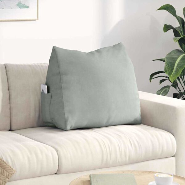 vidaXL Coussin de Dos Gris clair 60 x 20 x 50 cm