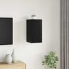 vidaXL Meuble TV mural Ch&ecirc;ne noir 30,5 x 30 x 60 cm Bois d'ing&eacute;nierie