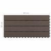vidaXL Carreau de terrasse 6 pcs Marron fonc&eacute; 60 x 30 cm WPC